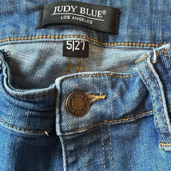 EXCELLENT DISTRESSED CONDITION SIZE 27 JUDY BLUE JEANS - Picture 7 of 8